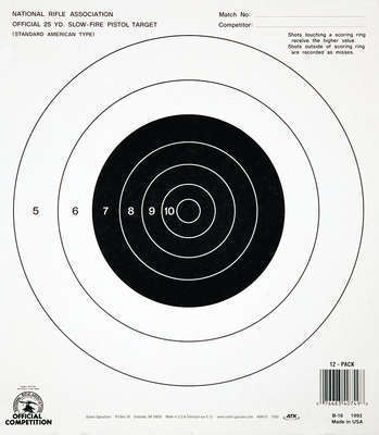 Targets Champion Traps&Targets NRA B16 CHAMPION NRA B16 25YD PSTL S/F 100PK • Model: NRA B16